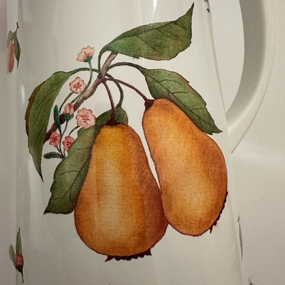 Vintage MIKASA BELLE TERRE - Thermal Carafe Thermos With Lid fruit design - Picture 3 of 7